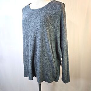 NEW Bobeau Long Sleeve Sweater Women's Size L Heather Blue Super Soft NWT USA